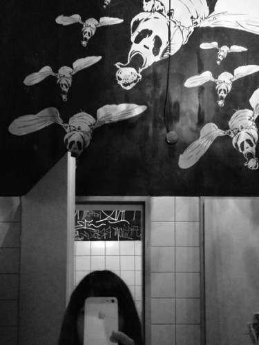 Bathroom selfie at one such artsy dive bars
