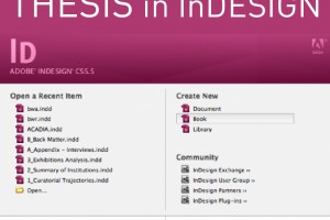 On Laying Out your Thesis in InDesign