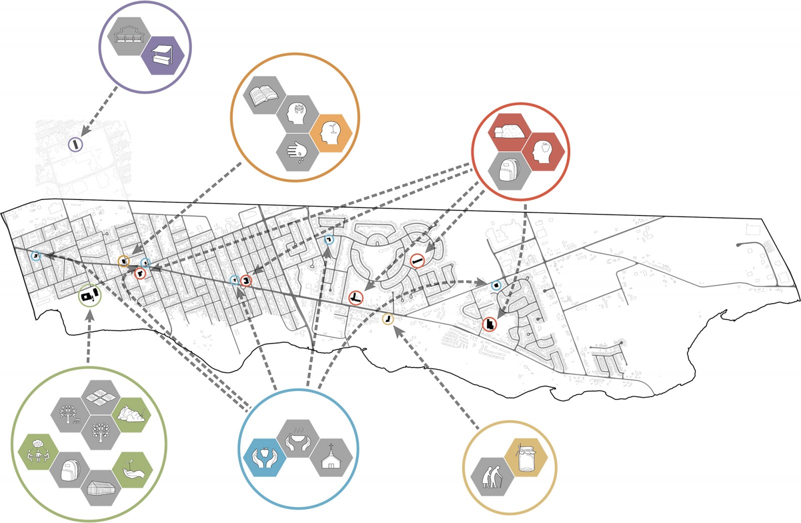 Hamilton Road Map molecule key hex no axo