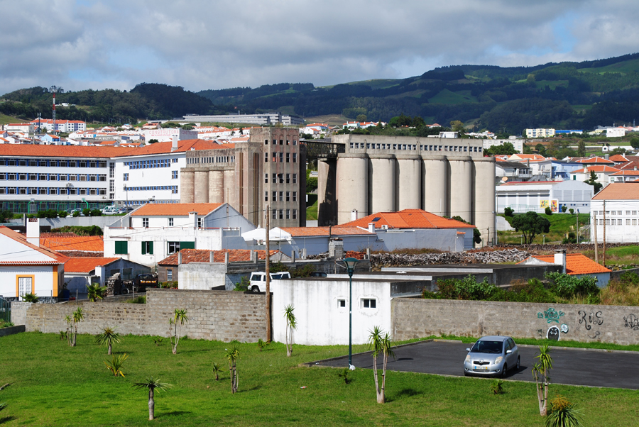 The silos, taken from São Sebastião Fortification