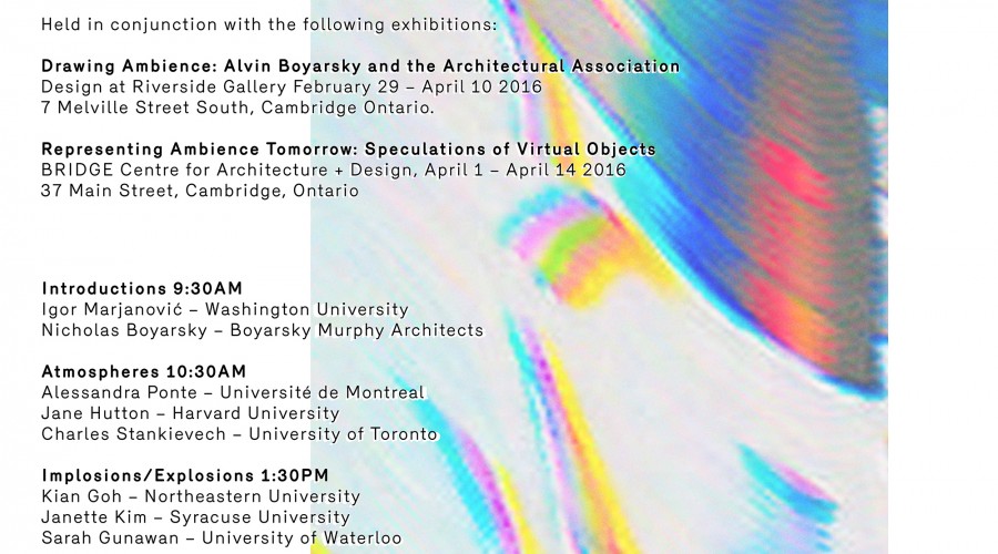 Translations Symposium 01 / Representing Ambience Today : Tracing the Materiality of Virtual Objects